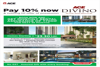 Pay 10% now & nothing till offer of possession at ACE Divino in Noida